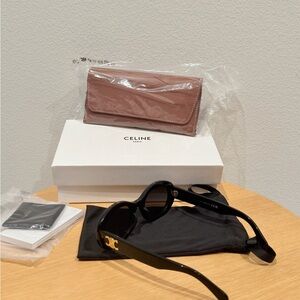 Celine Triomphe 01 Sunglasses Acetate in black